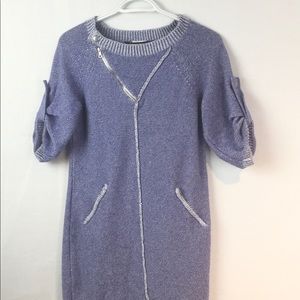 BCBG Maxazria knit sweater dress XS denim look
